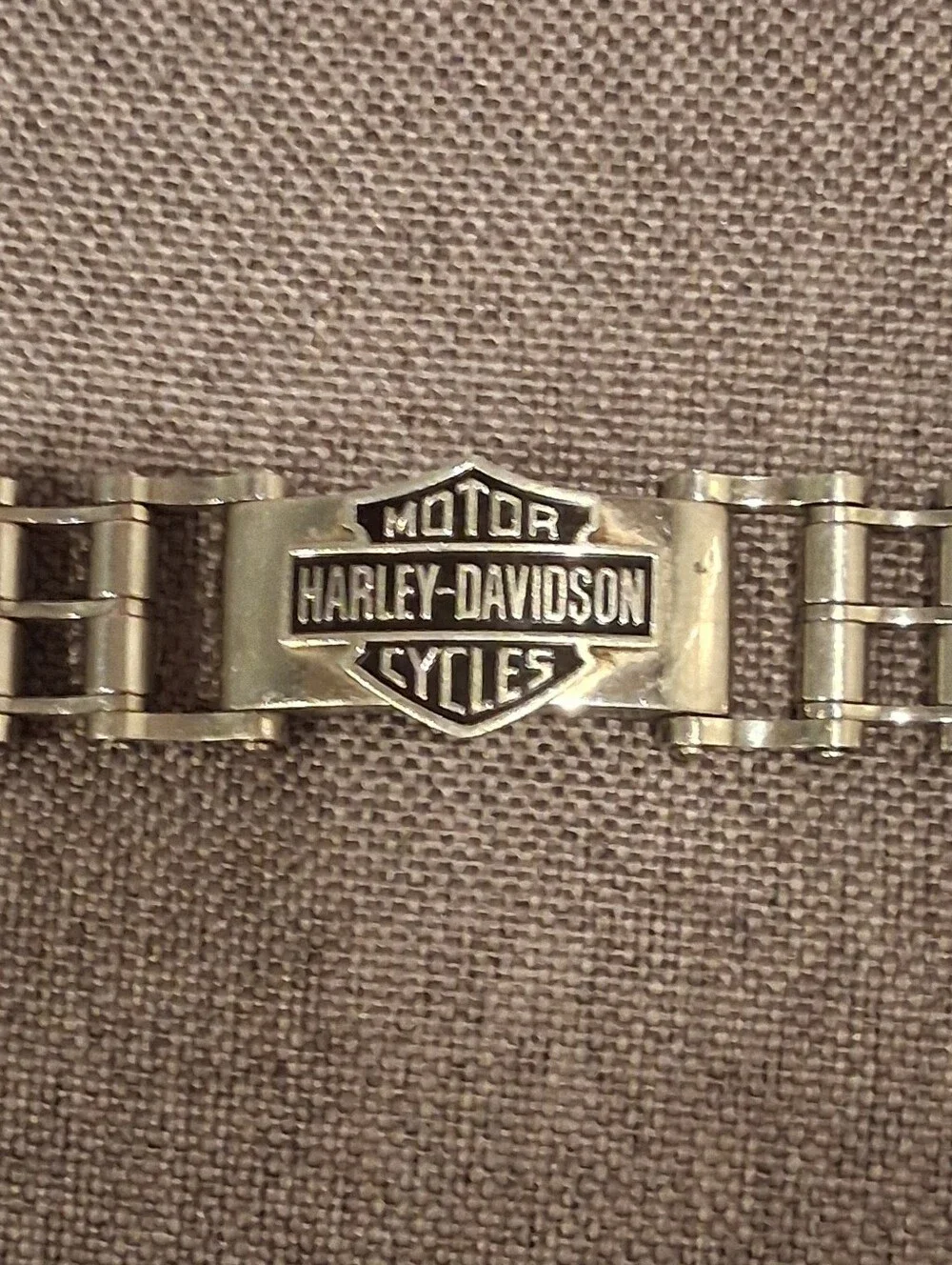 Harley-Davidson Silver-Tone Shield Link Bracelet